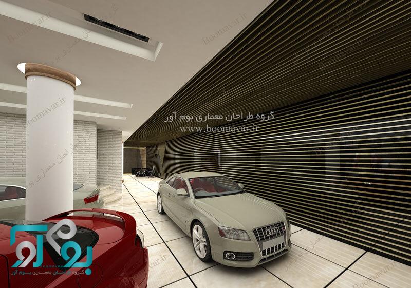 طراحی داخلی نمایشگاه اتومبیل مدرن