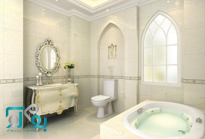 طراحی دکوراسیون حمام مدرن ، با همه چیز سفید موافق هستید
